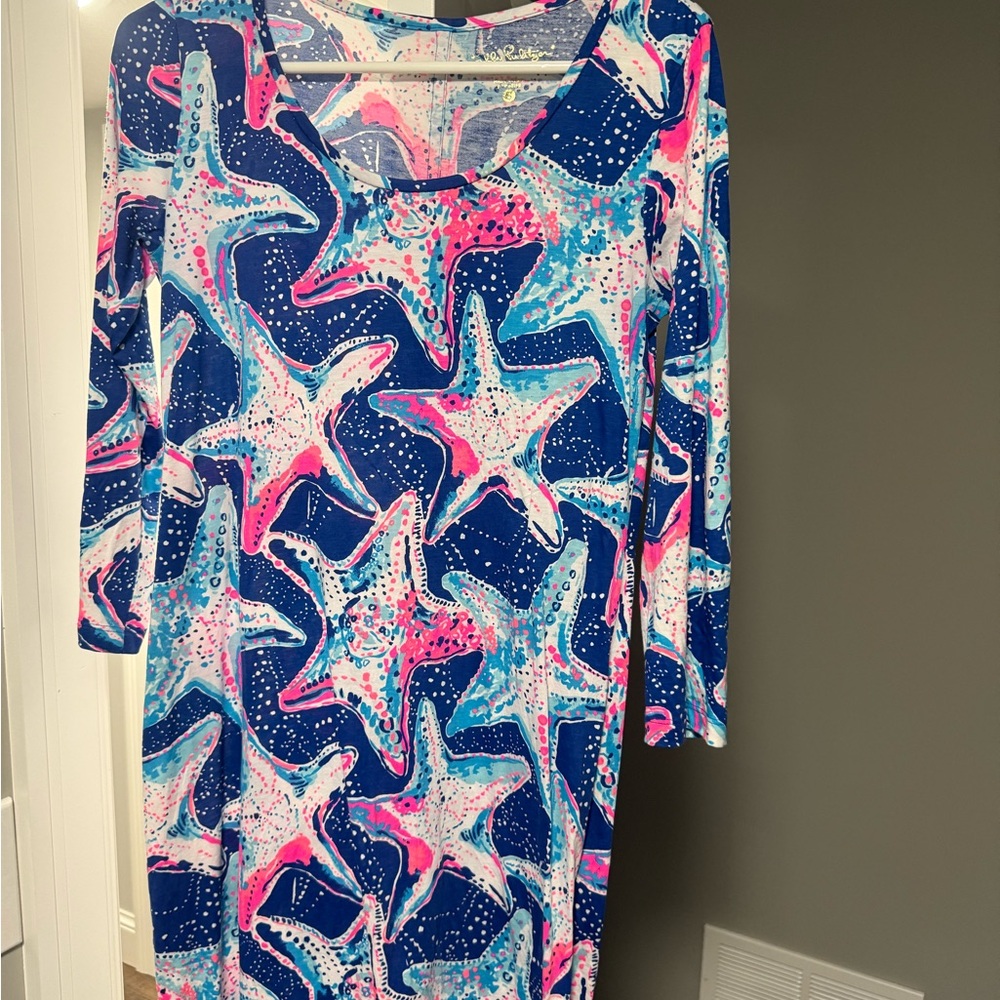 Lilly Pulitzer Blue and Pink Starfish Mini Dress